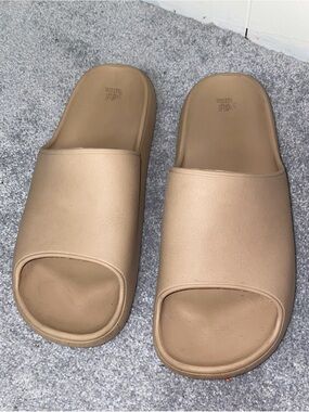 Neutral Tan Slide Sandals